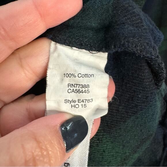 Madewell Oversized Boyshirt Dark Plaid Flannel Button Down Shirt - Picture 6 of 8